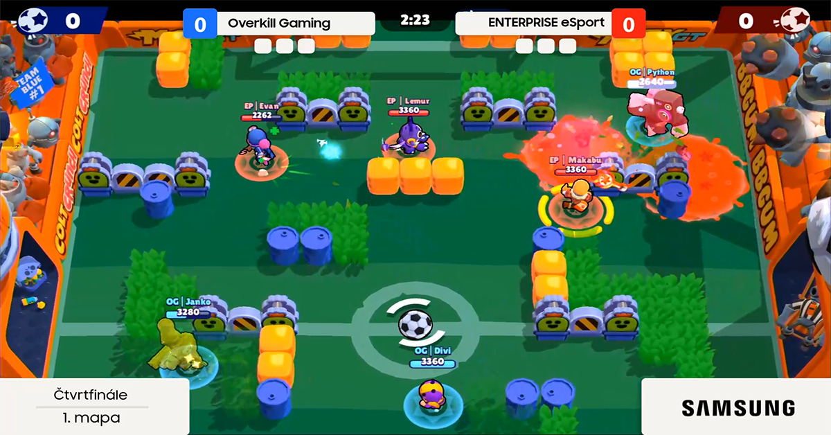 Samsung Midseason Brawl Stars - Čtvrtfinále | Overkill Gaming vs ENTERPRISE eSport