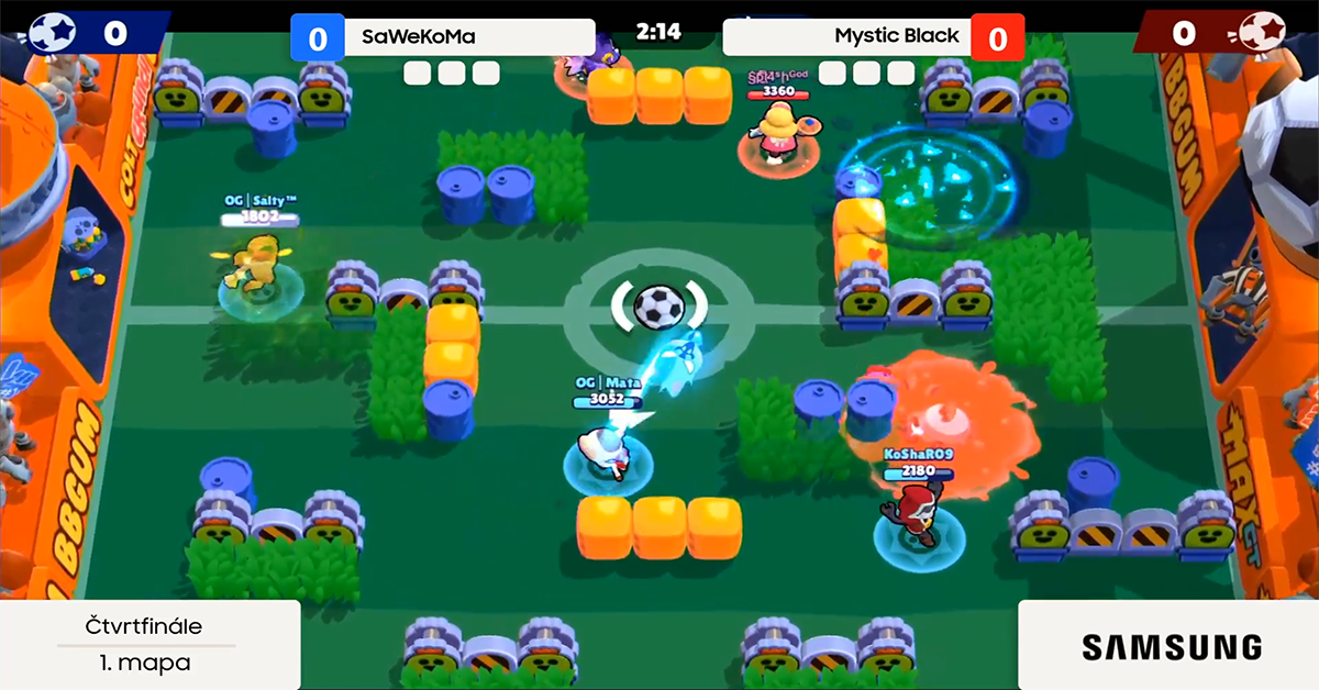Samsung Midseason Brawl Stars - Čtvrtfinále | SaWeKoMa vs Mystic Black