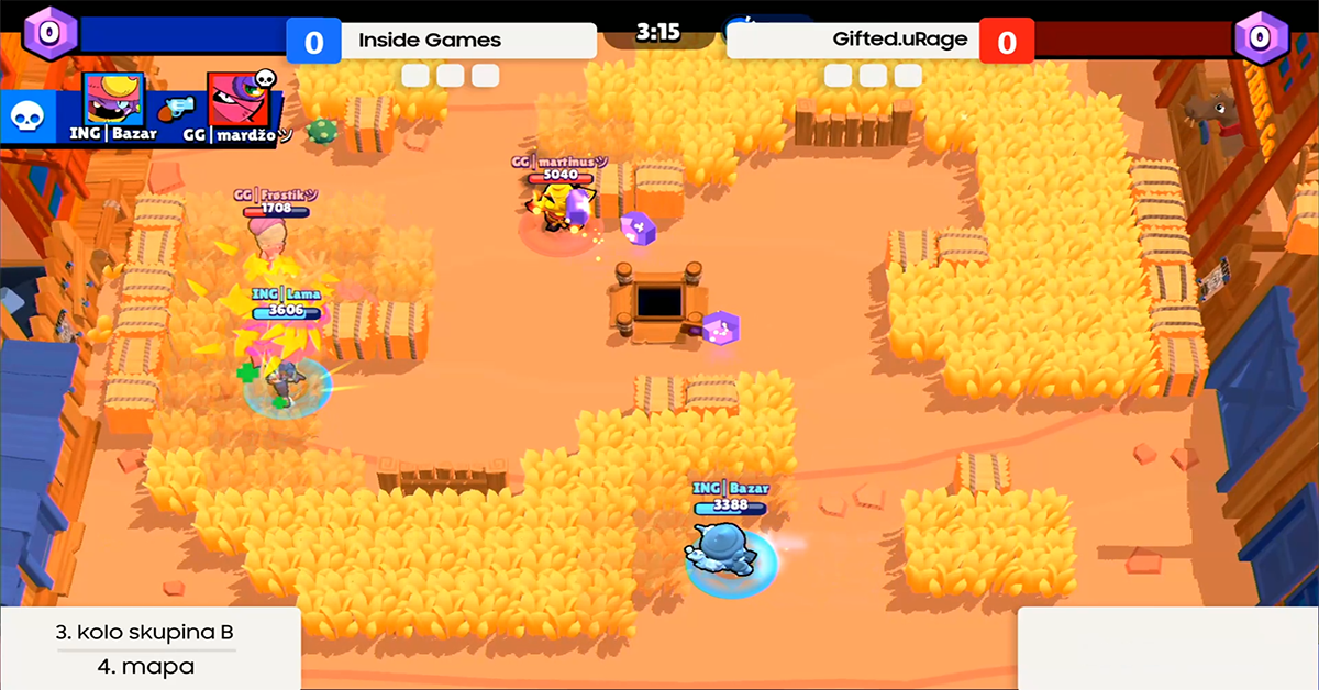 Samsung Midseason Brawl Stars - skupinová fáze | Inside Games vs Gifted.uRage