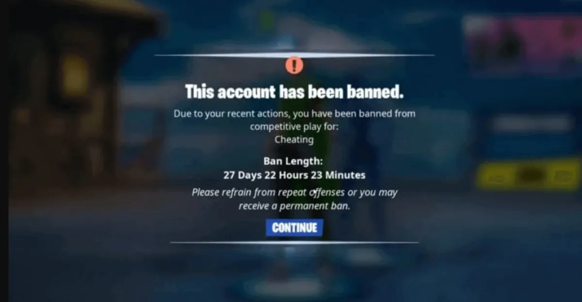Ban ve Fortnite
