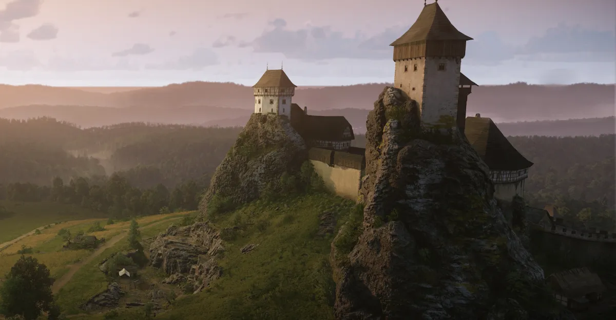 Hrad Trosky ve hře Kingdom Come: Deliverance II