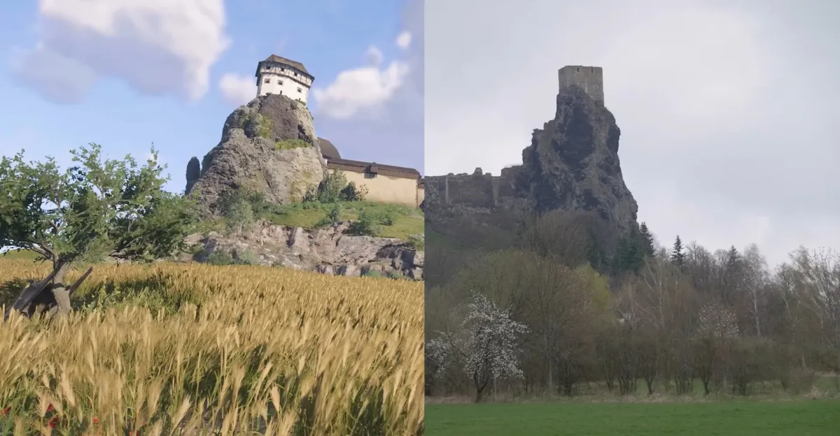 Porovnali jsme podobu hradu Trosky v Kingdom Come: Deliverance II a v realitě.