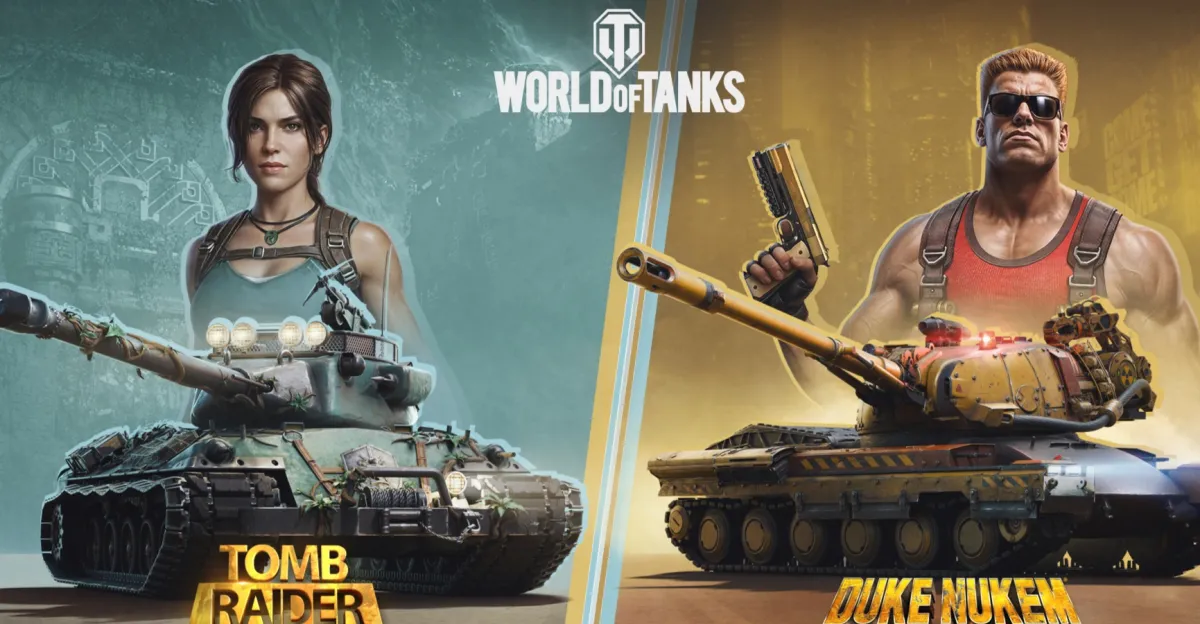 Na hráče World of Tanks čekají dva slavní hrdinové: Lara Croft a Duke Nukem.