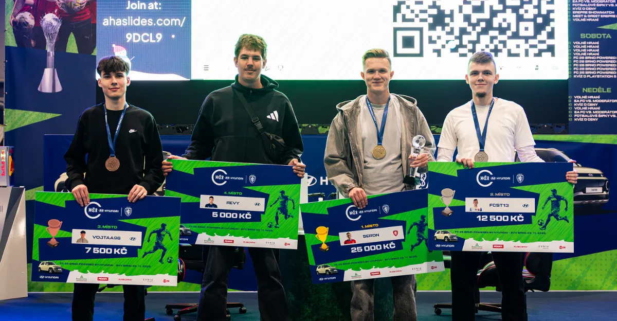 TOP 4 hráči FC 26 Brno powered by Hyundai