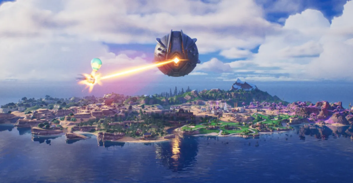 Zničení autobusu ve Fortnite live eventu