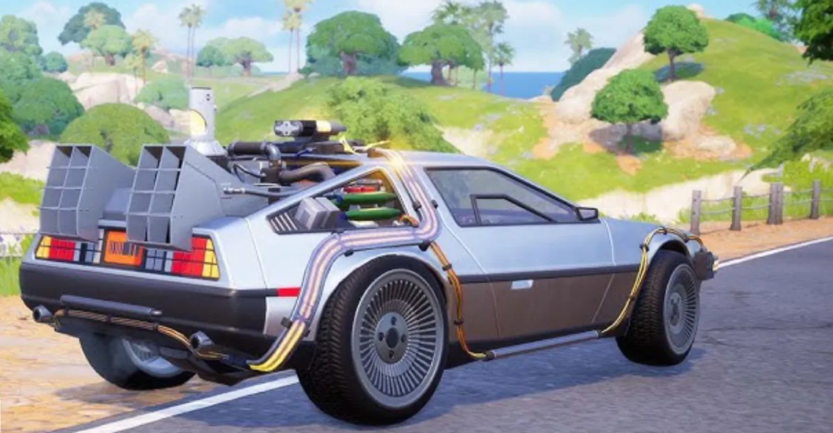 DeLorean auto ve Fortnite