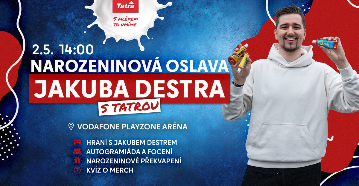 Narozeninová oslava Jakuba Destra s Tatrou
