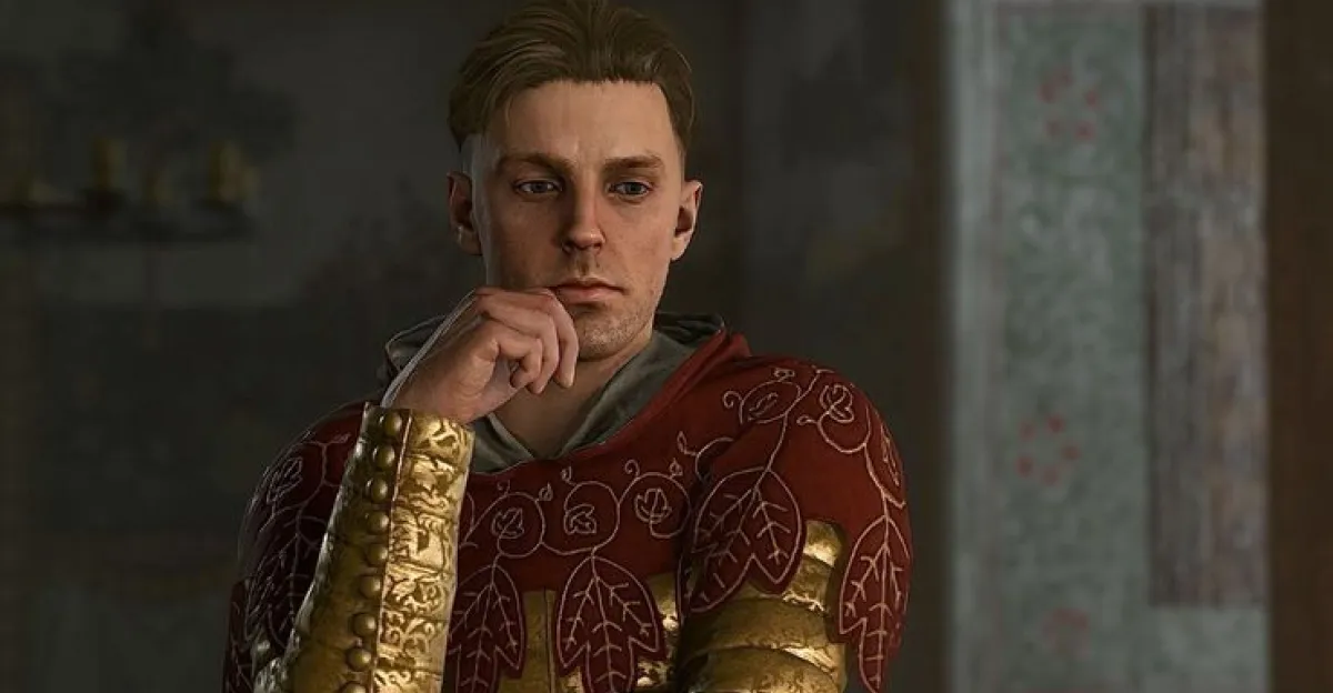 Luke Dale jako Jan Ptáček ve hře Kingdom Come: Deliverance