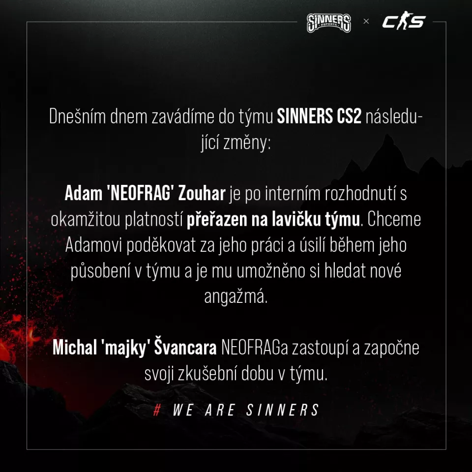 Vyjádření SINNERS