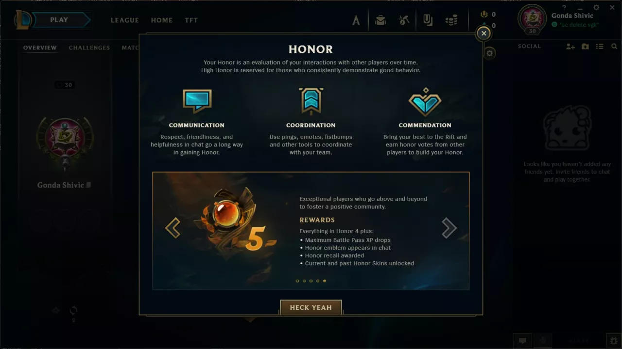 Honor level 5