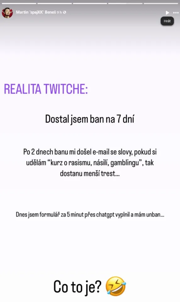 Jak docílil spajKK unbanu?