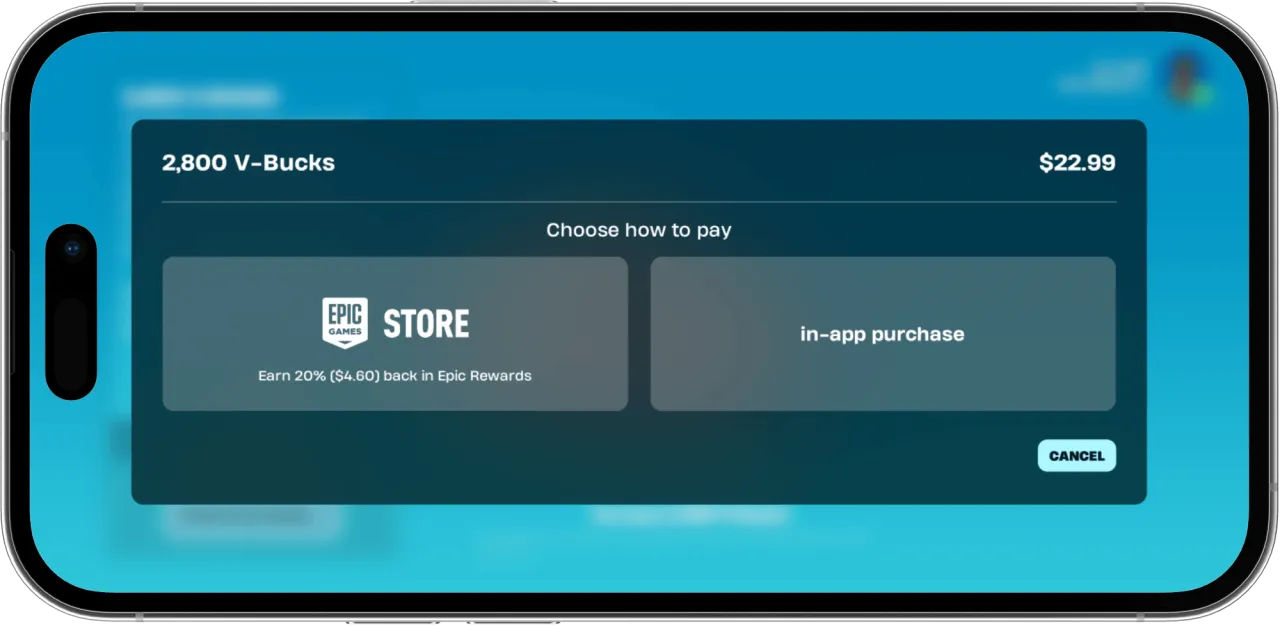 Nabídka v aplikaci na iPhone