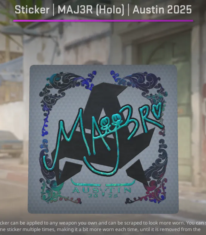 Maj3rova nálepka s dvěma dětmi.