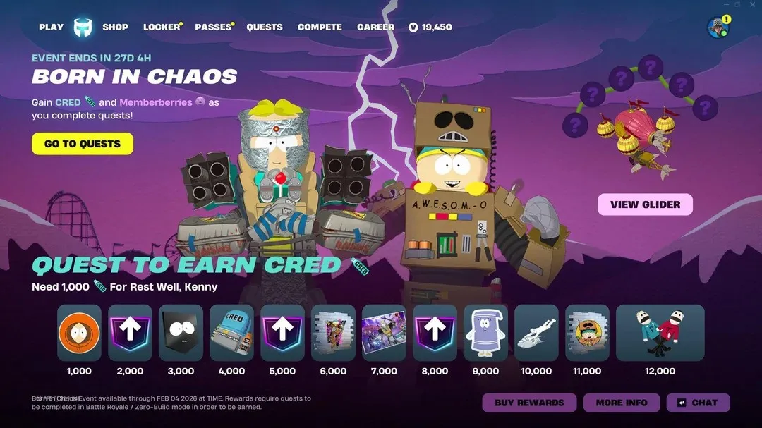 Battle pass zdarma za plnění questů