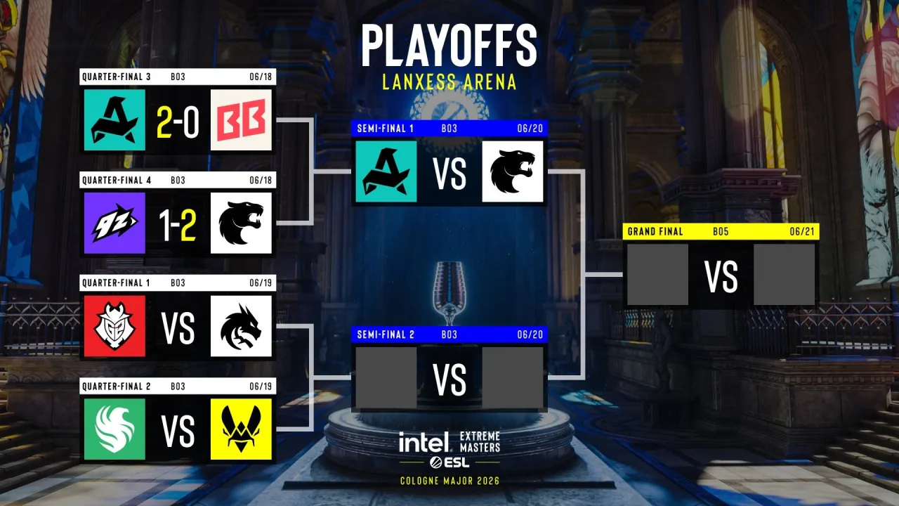 Play-off pavouk IEM Cologne Majoru
